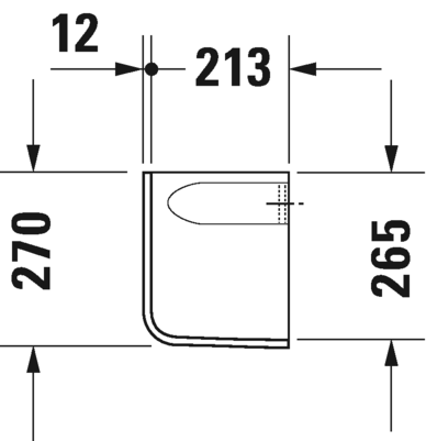 Полупьедестал Duravit D-code 08571700002 для раковины, белый