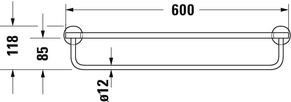 УЦЕНКА. Полка для полотенец Duravit Starck T 0099444600_УЦ  черный / Изделие с выставки. Состояние хорошее.