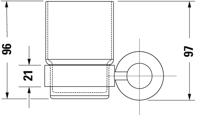 Держатель стакана Duravit D-Code 0099191000 хром