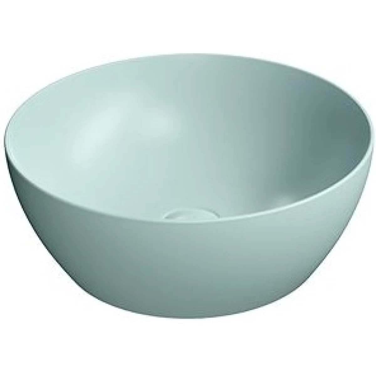 Раковина накладная GSI PURA 885115 420 мм х 420 мм, без отверстия для смесителя, без перелива, цвет Ghiaccio Matte