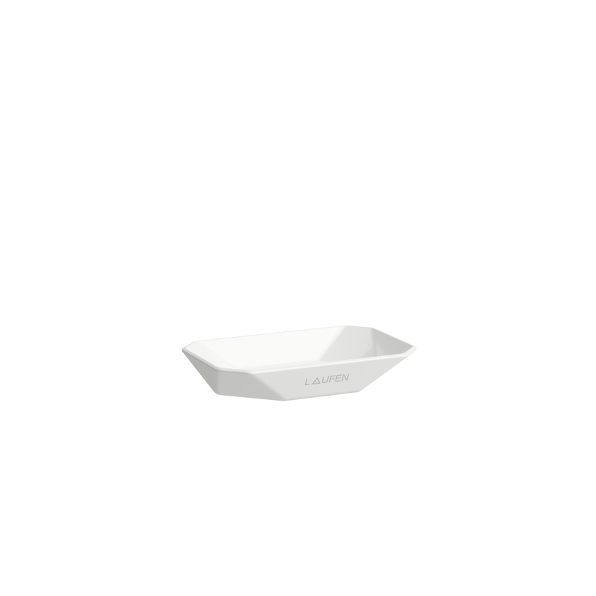 Мыльница  керамическая  Laufen   Home collection TRIO Cup 8.7777.6.000.000.1, 85x135x25 мм, SaphirKeramik, цвет белый глянцевый