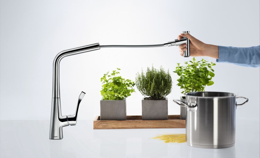 Смеситель для кухни Hansgrohe Metris Select M71 73803800 Хром