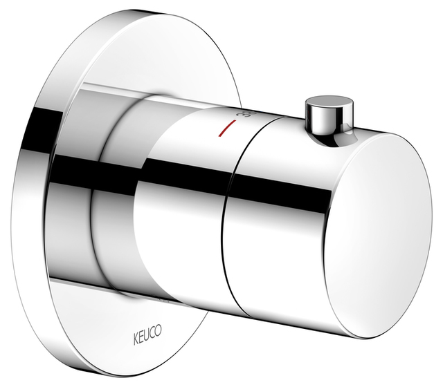 Душевой комплект № 7 c термостатом KEUCO IXMO 59602 010001 с верхним и ручным душем, со шлангом, Хром