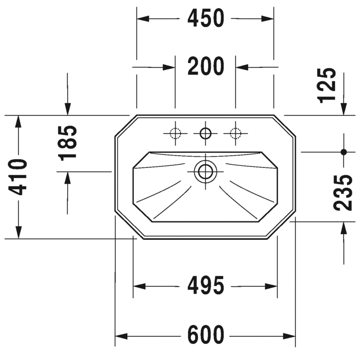 Раковина подвесная Duravit 1930 0438600000 60х41см