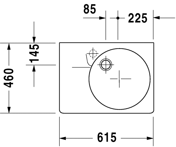 Раковина подвесная Duravit Scola 0685600000 615х46см