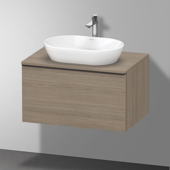 Тумба подвесная под раковину DURAVIT D-Neo DE494703535 800 мм х 550 мм, с консолью, с одним выдвижным ящиком, дуб терра