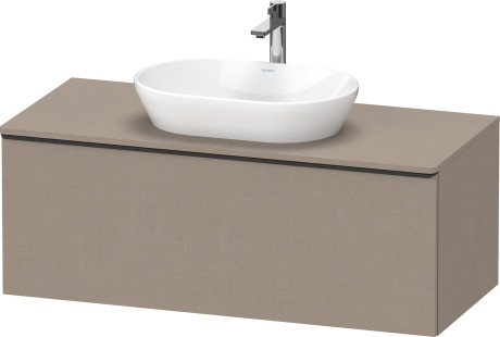 Тумба подвесная под раковину DURAVIT D-Neo DE494907575 1200 мм х 550 мм, с 1 выдвижным ящиком и консолью, лён
