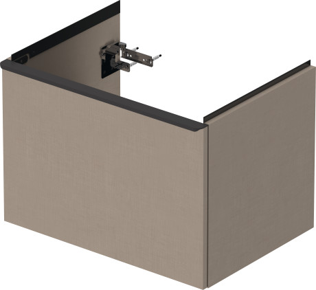 Тумба подвесная под раковину DURAVIT D-Neo DE425407575 634 мм х 452 мм, с одним выдвижным ящиком, лён