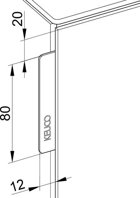 Ручка для мебели KEUCO Edition 11 ART 49041 290002 80 мм х 12 мм, цвет Шлифованное розовое золото
