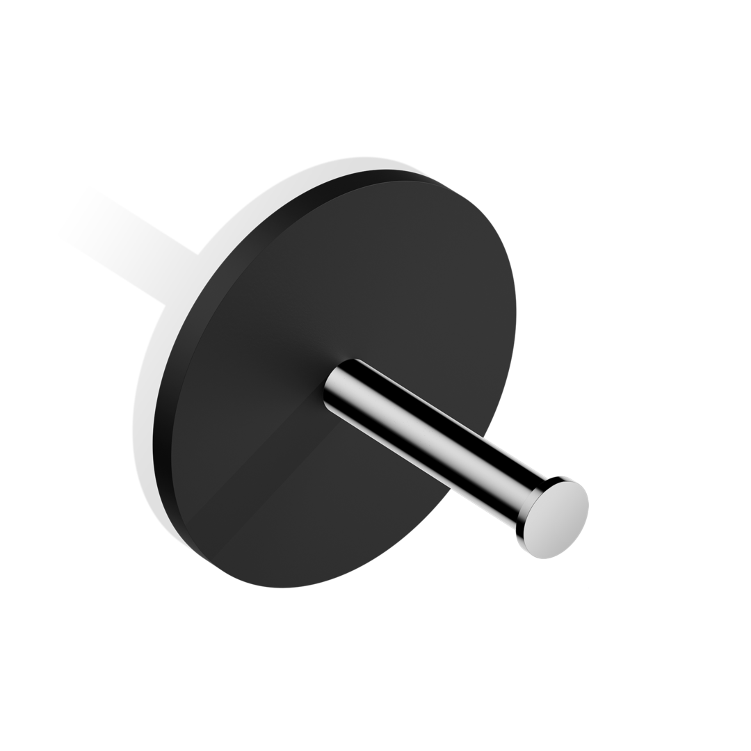 Держатель туалетной бумаги DECOR WALTHER   STONE TPH1   0974464   Ø15 х 12,5 см, композит/металл, цвет: черный матовый/хром