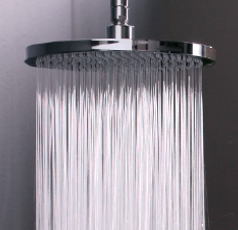 Однорежимный настенный круглый верхний душ без держателя ALMAR Velvet Rain E044292.HB 232 мм х 232 мм, цвет Латунь брашированная