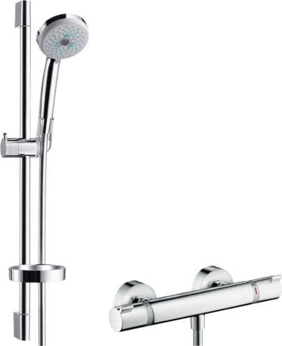 Душевой гарнитур Hansgrohe Croma 100 Ecostat Comfort Multi 27086000 с термостатом и мыльницей хром (изделие снято с производства)