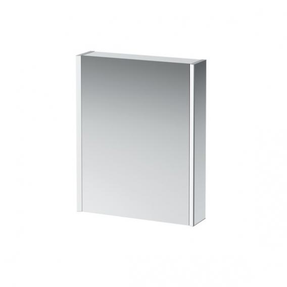 Зеркальный шкафчик с подсветкой  Laufen  Frame25   4.0840.1.900.144.1  60 см,  1 зеркальная дверь  левая, корпус алюминий/зеркальное стекло, сенсор, 2 розетки