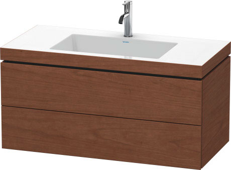 Тумба подвесная с раковиной Duravit L-Cube LC6928O1313 американский орех