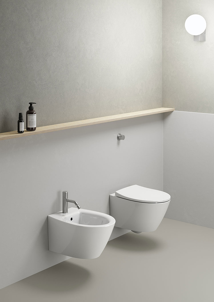 Унитаз подвесной безободковый GSI MODO 9816FR511 520 мм х 370 мм, с Swirlflush, с креплением, цвет Белый глянцевый (старый артикул 981611 / 9816FR211)