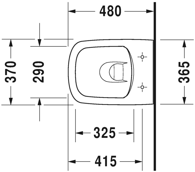 Унитаз подвесной Duravit DuraStyle 2571090000 с вертикальным смывом, без сидения, безободковый, белый