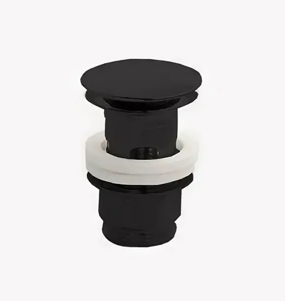 Донный клапан для раковины CISAL Complimenti ZA00162039 с переливом, цвет Чёрный глянцевый