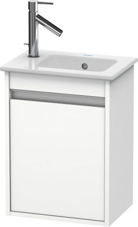 Тумба подвесная под раковину Duravit Ketho KT6417R1818 правая, белая матовая