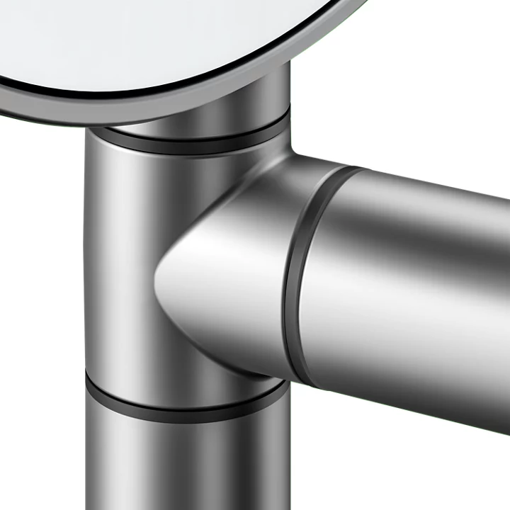 Зеркало косметическое двустороннее настенное KEUCO PLAN 17649 170002 без подсветки, алюминий серебристый анодированный