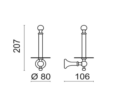 Держатель запасного рулона туалетной бумаги BOSSINI Classic Line V50304.030 цвет Хром