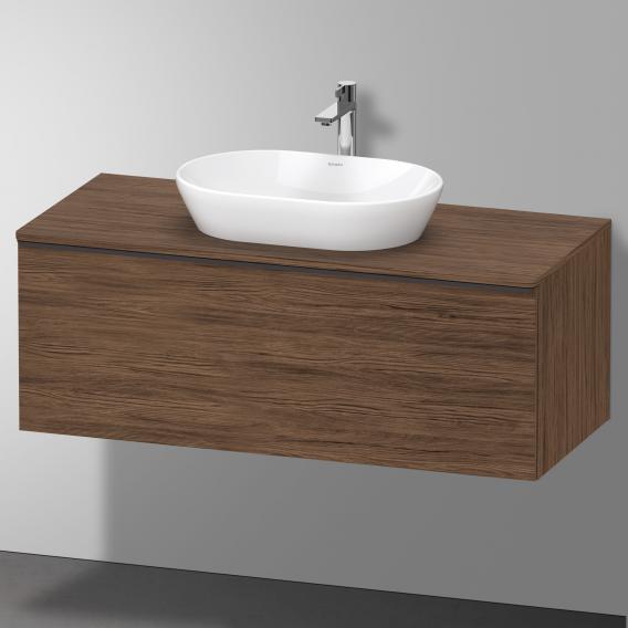 Тумба подвесная под раковину DURAVIT D-Neo DE494902121 1200 мм х 550 мм, с 1 выдвижным ящиком и консолью, орех тёмный