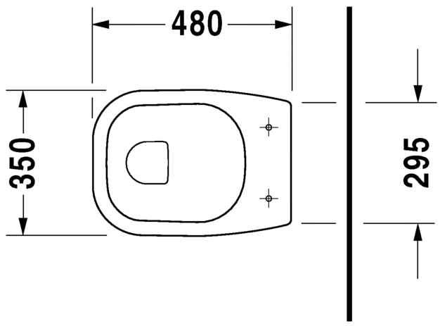 Унитаз напольный приставной Duravit D-Code 21090900002 с горизонтальным смывом, без сиденья, белый