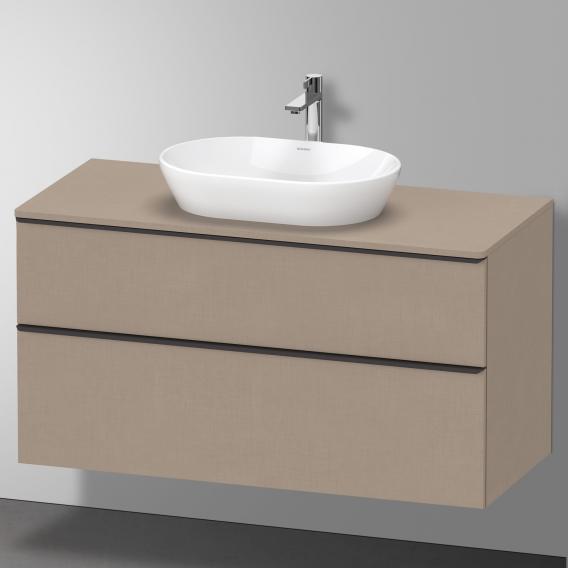 Тумба подвесная под раковину DURAVIT D-Neo DE496907575 1200 мм х 550 мм, с 2 выдвижными ящиками и консолью, лён
