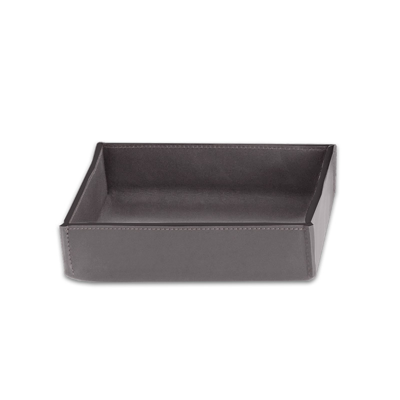 Лоток для мелочей, натуральная кожа DECOR WALTHER (NAPPA TAB S)  0938393   5,5 X 17 X 17 см, цвет дымчато-серый (SMOKE GREY)