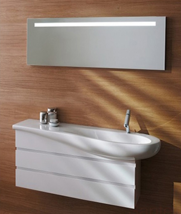 Раковина столешница Laufen IL Bagno Alessi One 814976  90 см полочка слева