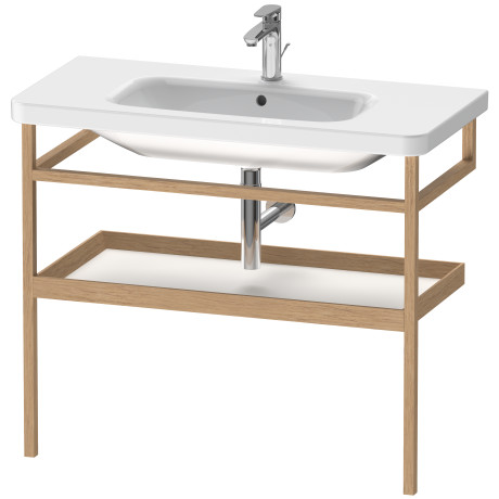 Консоль под раковину Duravit DuraStyle DS 9883 76 с полочкой, европейский дуб/белый матовый