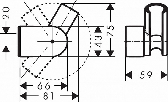 Держатель для душа Hansgrohe Porter Vario 28328000 хром