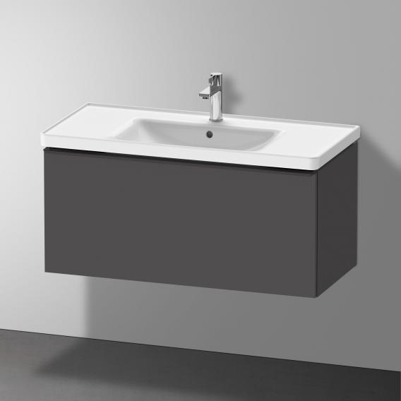 Тумба подвесная под раковину DURAVIT D-Neo DE425604949 984 мм х 452 мм, с одним выдвижным ящиком, графит матовый