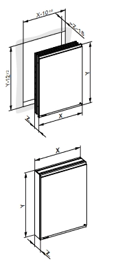 Зеркальный шкаф без подсветки KEUCO Royal Modular 2.0 800001050000000 с одной дверью, петли слева, для настенного монтажа, серебристый анодированный