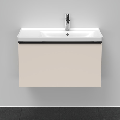 Тумба подвесная под раковину DURAVIT D-Neo DE425509191 784 мм х 452 мм, с одним выдвижным ящиком, серо-коричневый матовый