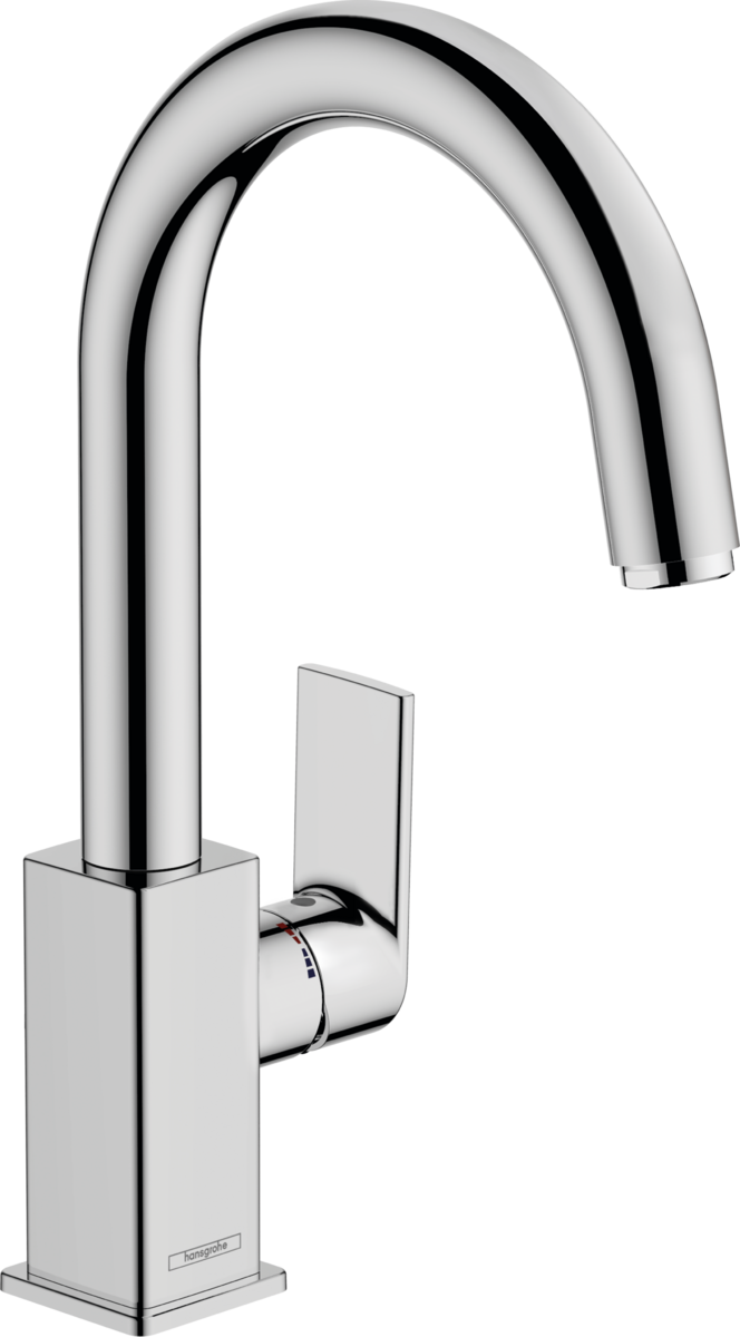 Смеситель для раковины HANSGROHE Vernis Shape 71564000 со сливным гарнитуром, хром