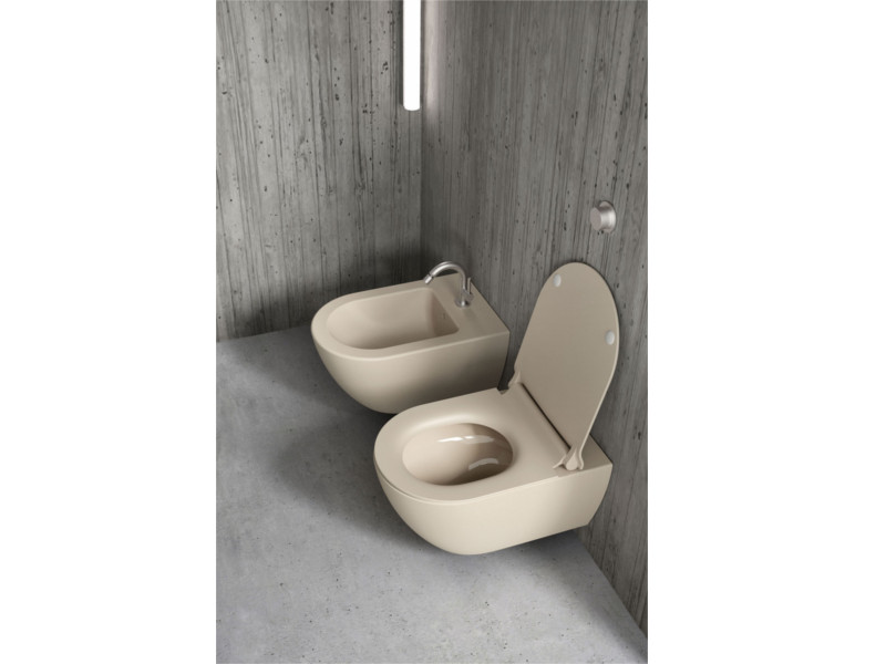 Унитаз подвесной GSI PURA 8815FR208 Swirlflush, с крепежом, Цвет Creta Matte