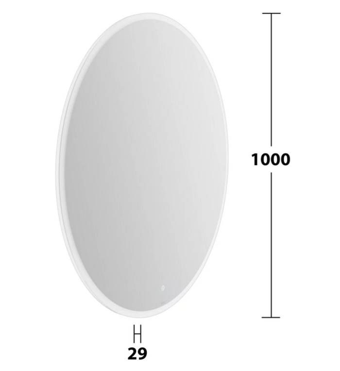 Зеркало круглое с подсветкой и подогревом KEUCO Edition 11 ART 07833 001000 1000 мм х 1000 мм х 29 мм, регулируемый тон подсветки