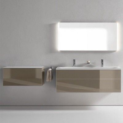 Боковая тумба Keuco Royal Reflex  34010 140000 корпус матовый лак/фасад стекло трюфель