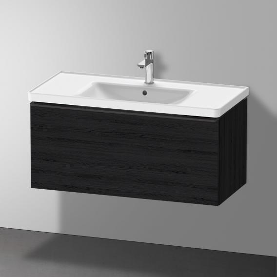 Тумба подвесная под раковину DURAVIT D-Neo DE425601616 984 мм х 452 мм, с одним выдвижным ящиком, чёрный дуб