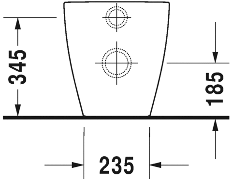 Унитаз напольный Duravit ME by Starck 2169092000 с вертикальным смывом, с покрытием HygieneGlaze, с креплением, пристенный вариант, белый