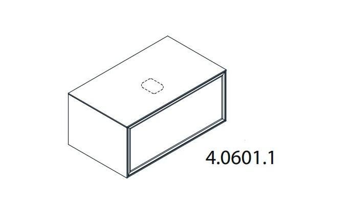Тумба подвесная под раковину  Laufen  The  New Classic   4.0601.1.085.627.1, 78 см, 1 ящик,  вырез для раковины-чаши  8.1285.2/3,  серый матовый лак