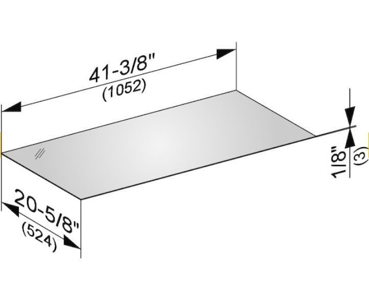 Декоративная верхняя крышка из кристаллина для боковой тумбы KEUCO EDITION 11 31324 119000 Антрацит глянцевый