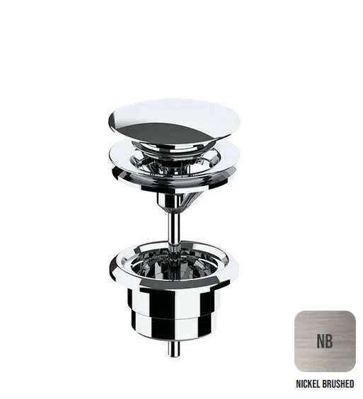 Донный клапан универсальный ALMAR WASH BASIN E094000.NB цвет Nickel Brushed