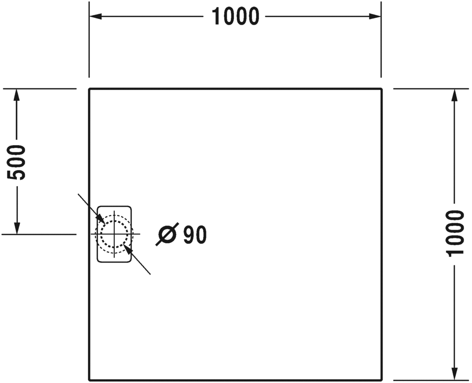 Душевой поддон DURAVIT Stonetto 720167480000000 1000 мм х 1000 мм, песочный