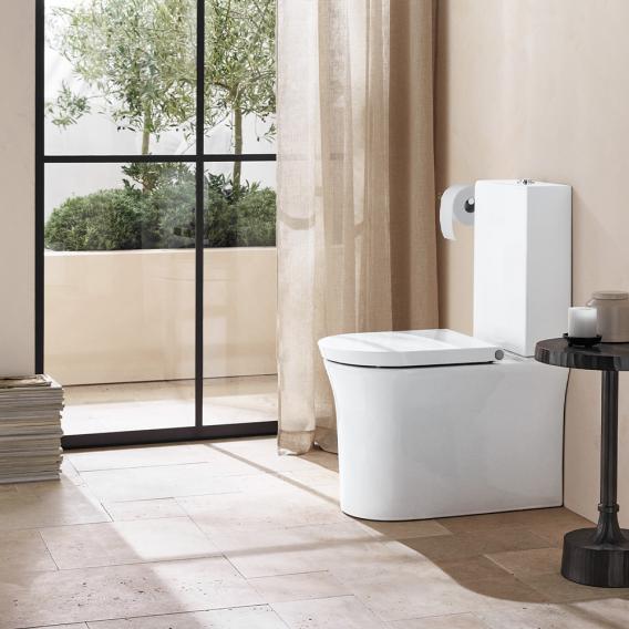 Унитаз напольный Duravit White Tulip 2197092000 650 мм х 370 мм, с вертикальным смывом, с HygieneFlush, Vario, с креплением, с покрытием HygieneGlaze, белый