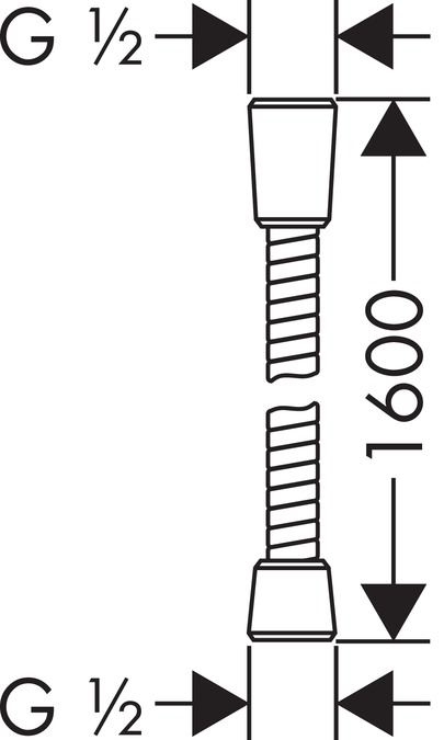 Душевой шланг металлический 160 см Hansgrohe Sensoflex 28136000 хром