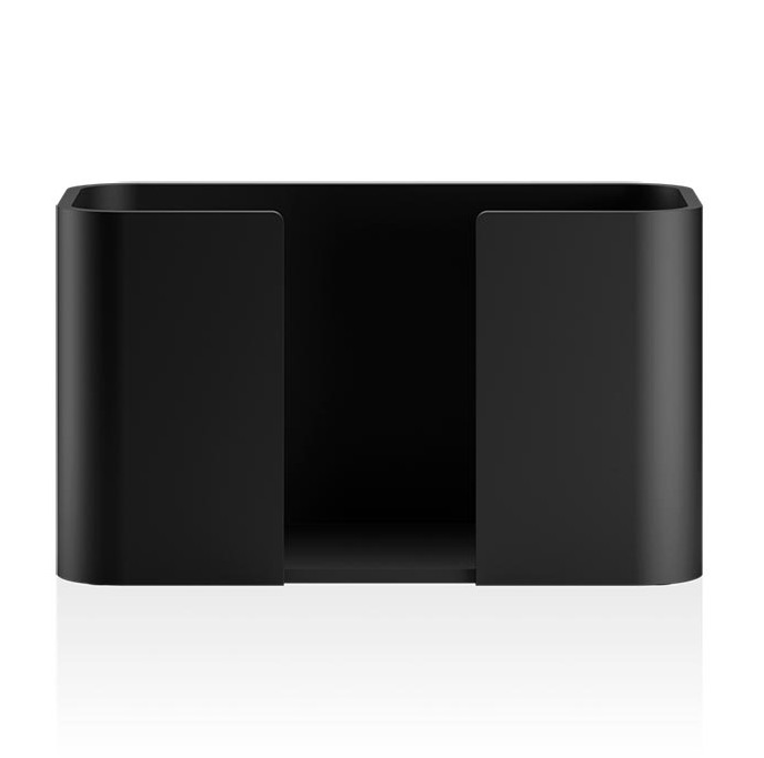 Контейнер для бумажных и гостевых полотенец, настольный DECOR WALTHER (STONE SPTB)  0974160    16 X27 X13 см, из Solid Surface, черный матовый