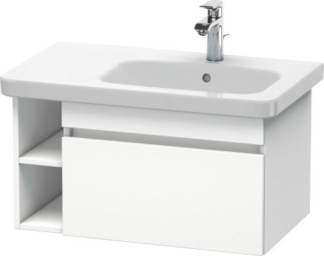 Тумба подвесная под раковину с полками Duravit DuraStyle DS639301818 белый матовый