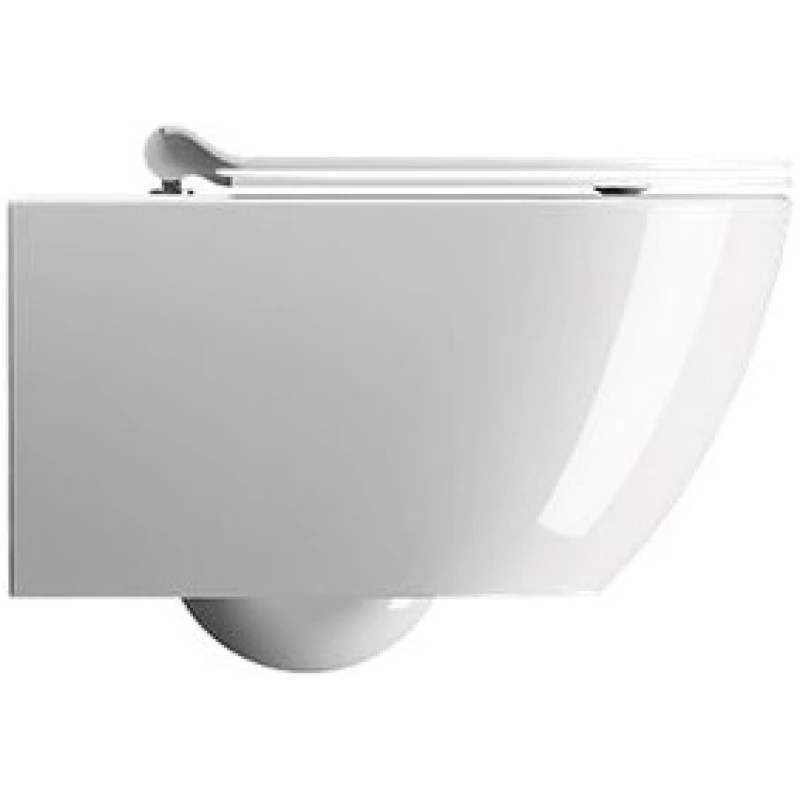 Унитаз подвесной безободковый GSI PURA 8815FR511 550 мм х 360 мм, с Swirlflush, с креплением, белый глянцевый (старый артикул 881511 / 8815FR211)