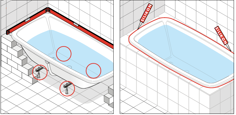 Встраиваемая акриловая  ванна  Laufen  Palomba  2.3280.0.000.000.1, 1800x900х455 мм, бортик 40 мм, без каркаса, белая